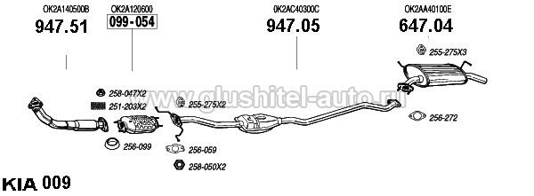 Киа сид 2008 схема выхлопной системы